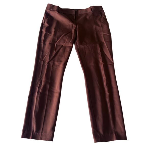 Express Columnist Pants Size 6 Burgundy orange - Excellent! - Picture 2 of 8